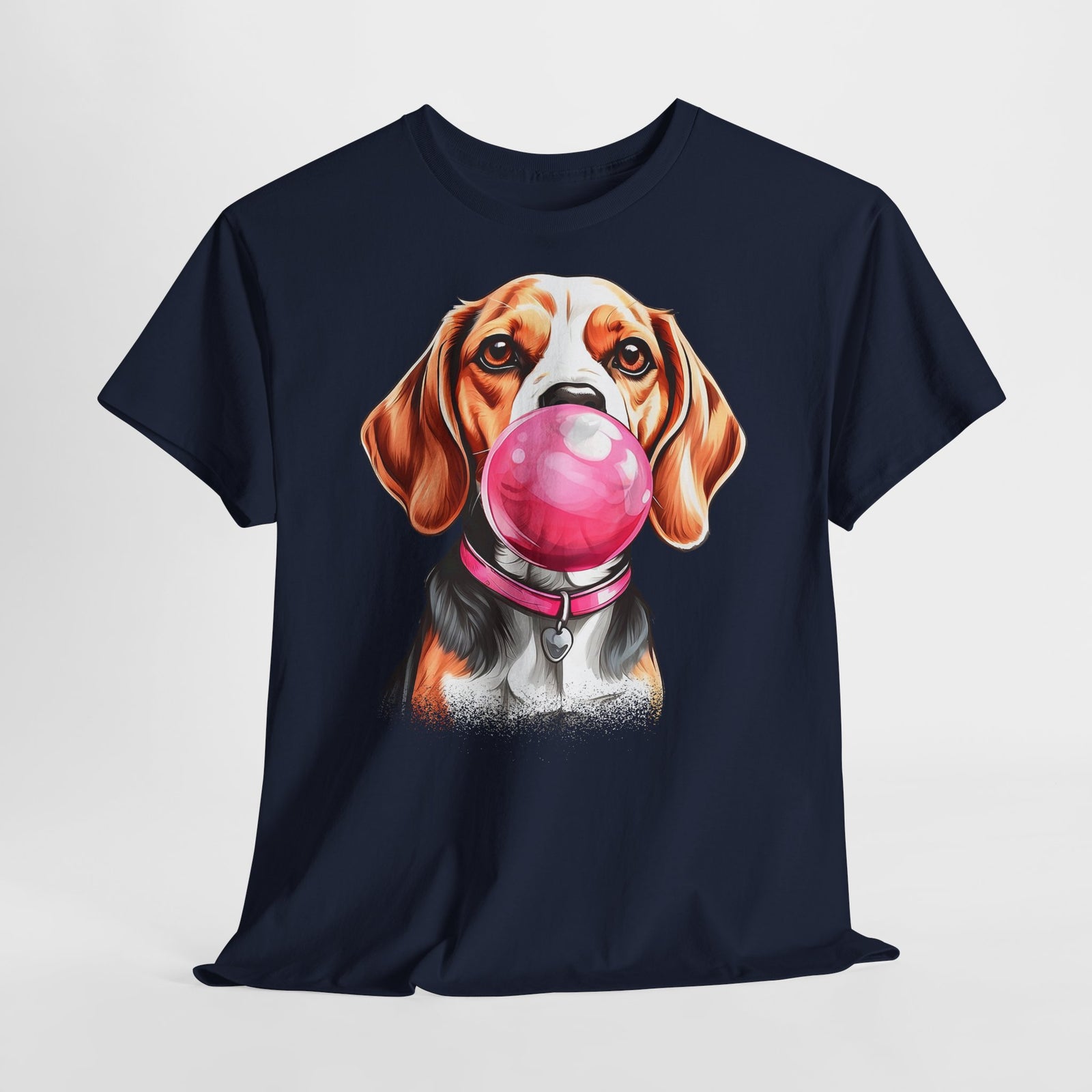 Hundeliebhaber T-Shirt - Lustiger Beagle mit Kaugummi - Beagle Hunde T-Shirt