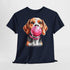 Hundeliebhaber T-Shirt - Lustiger Beagle mit Kaugummi - Beagle Hunde T-Shirt