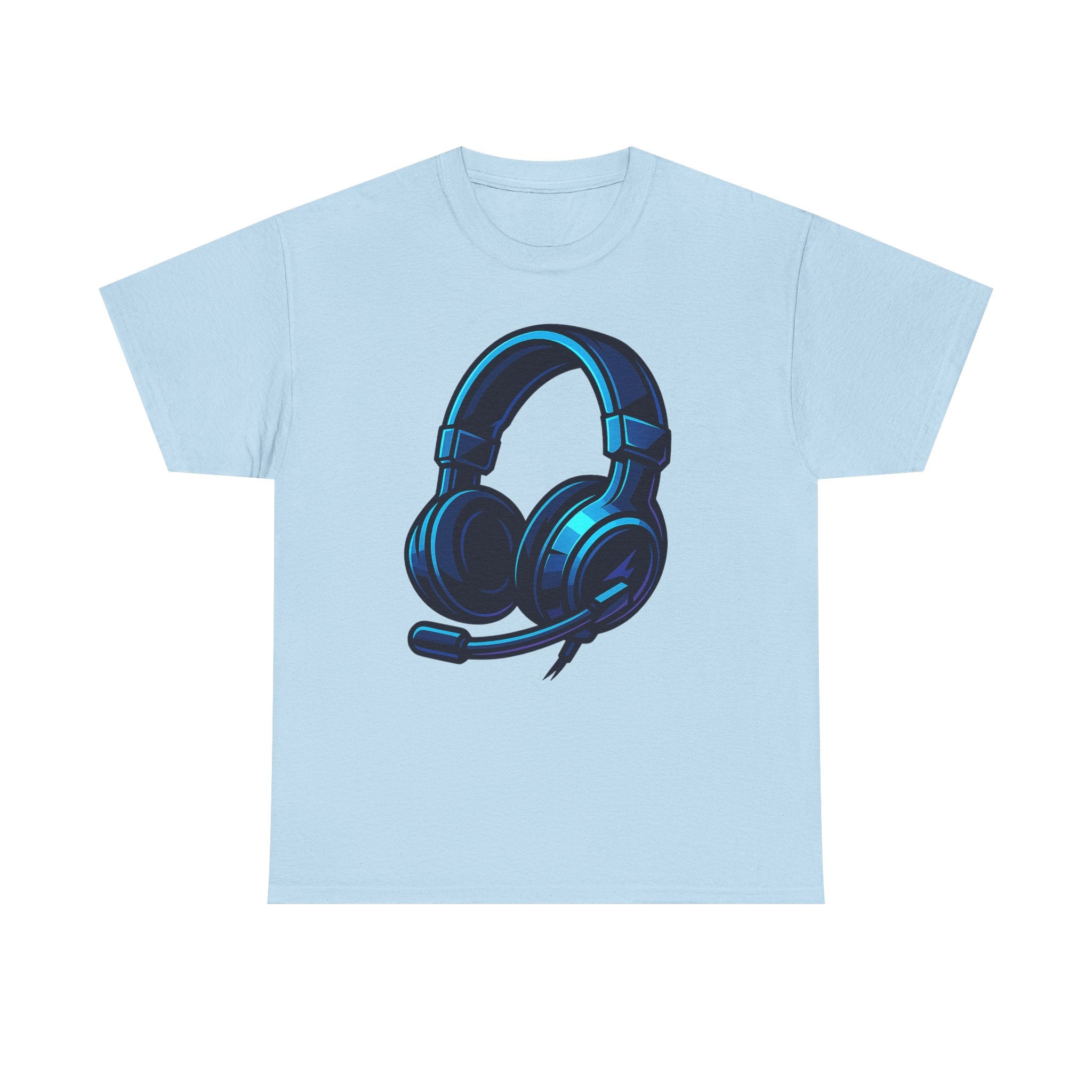Gaming Headset Neon Glow – Futuristisches Gamer T-Shirt