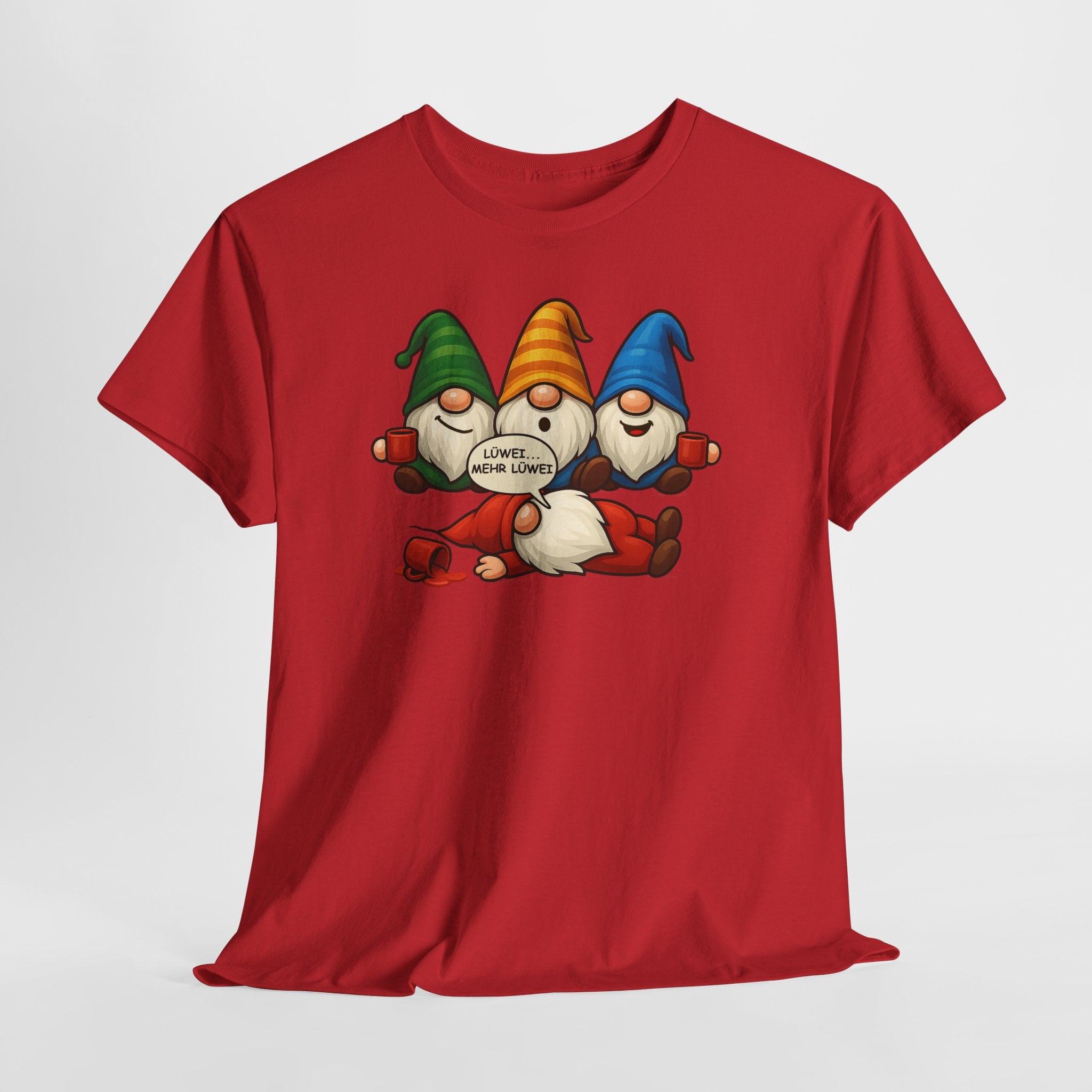 Lustige Glühwein Wichtel – Mehr Lüwei – Betrunkene Weihnachtsgnome Shirt