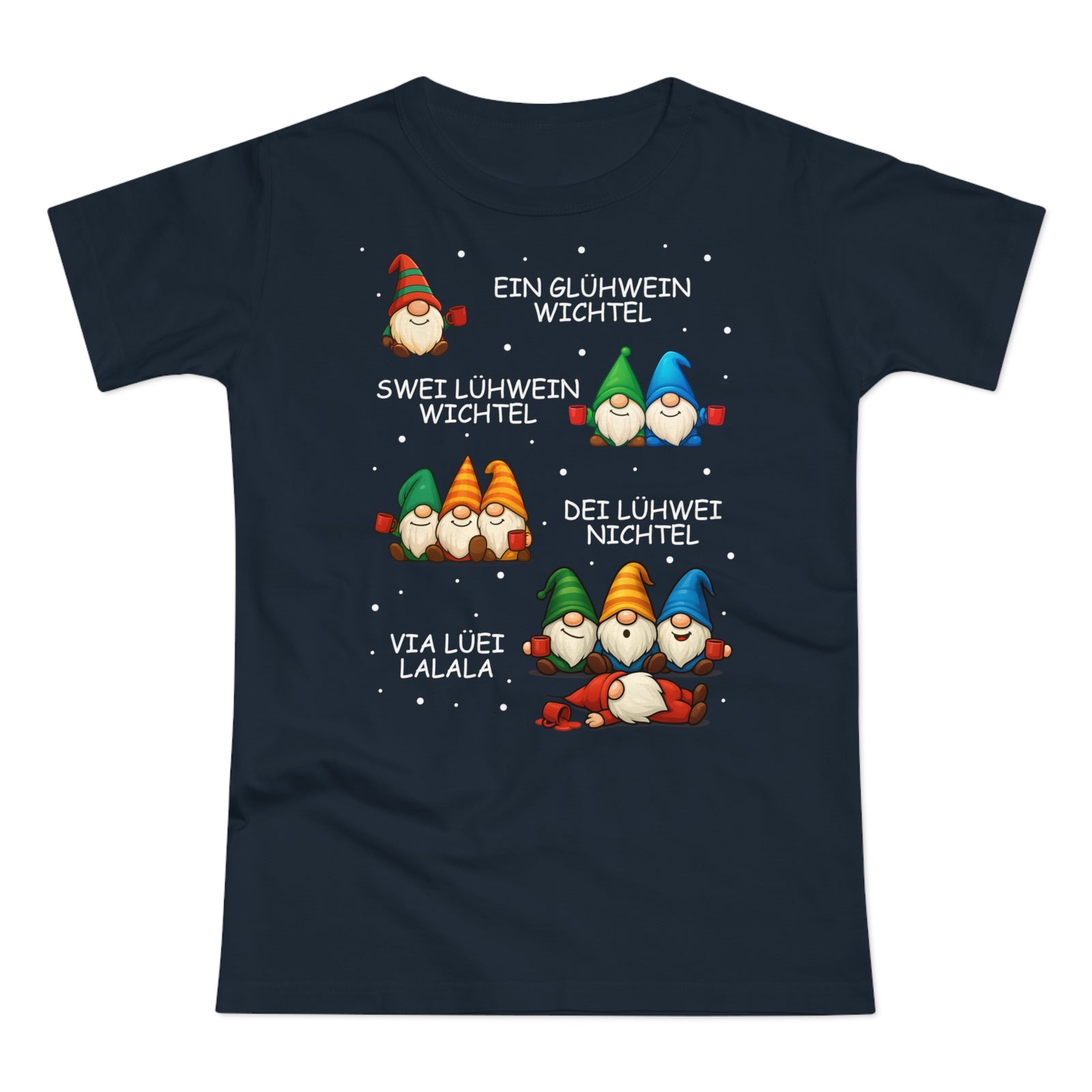 Lustige Glühwein Wichtel – Betrunkene Weihnachtsgnome Frauen Shirt