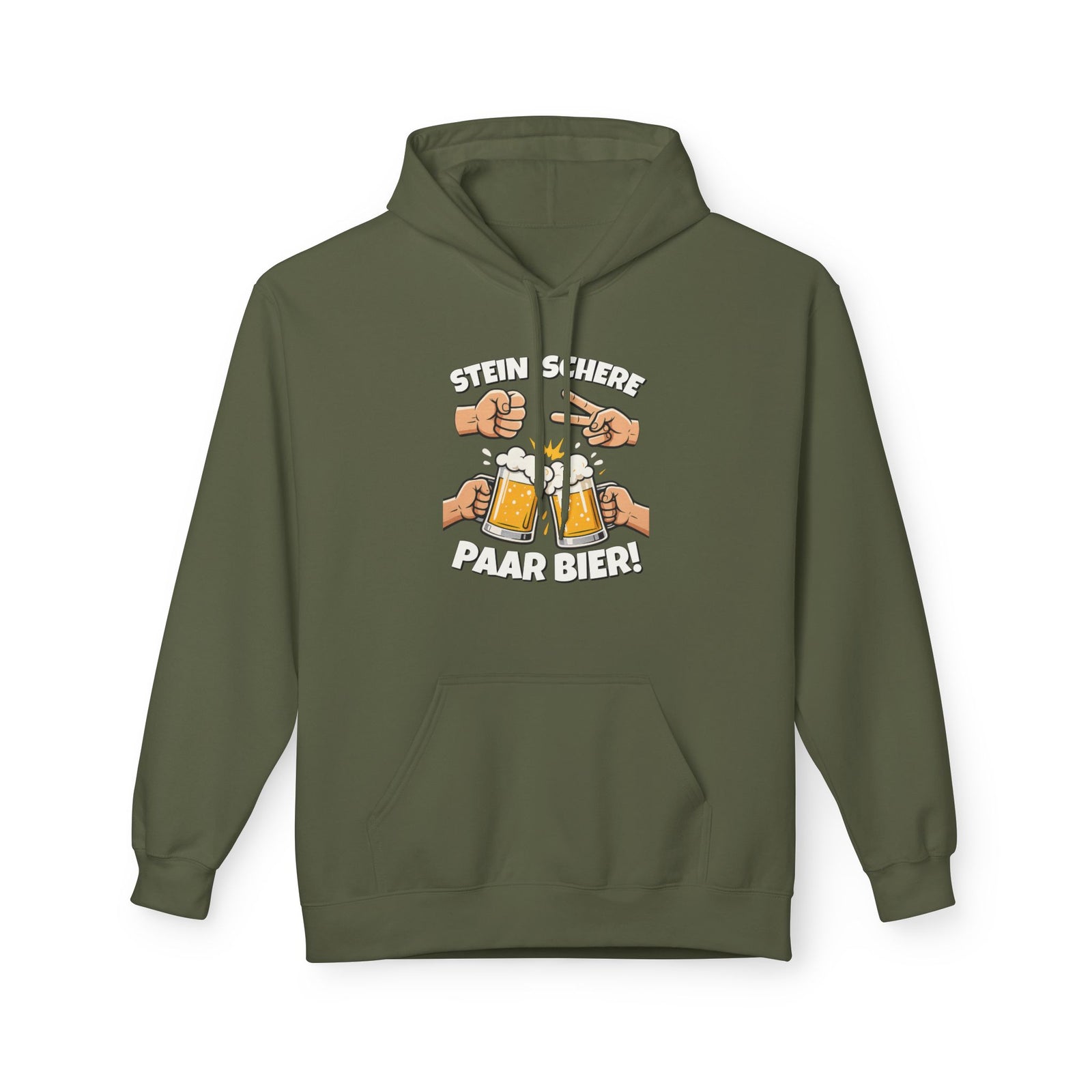 Lustig Schere Stein Paar Bier Hoodie