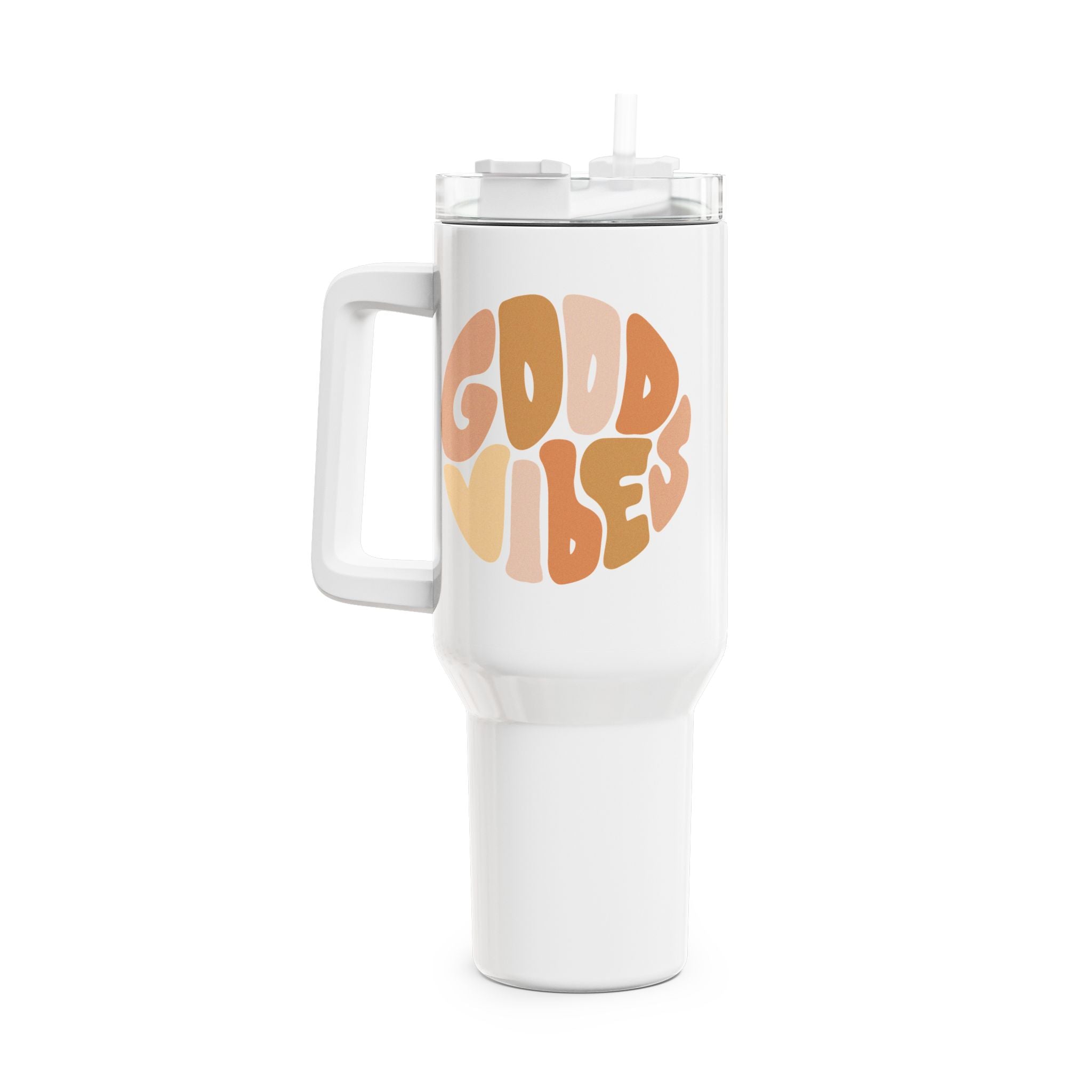 Good Vibes - 70s Style - Cooles Statement - Thermobecher 1,18 Liter