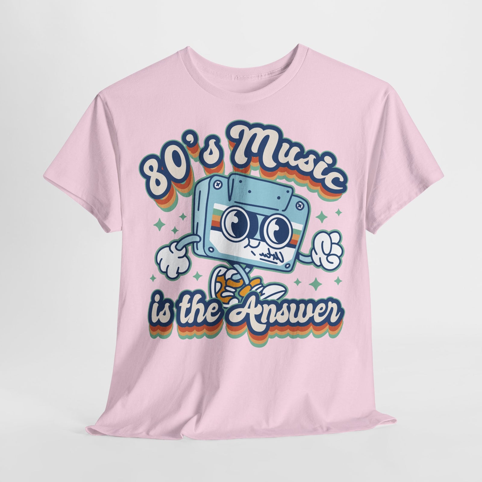 80er Musik Retro Style - Kassette - 80s MUSIC IS THE ANSWER - Musik Liebhaber - Unisex Shirt