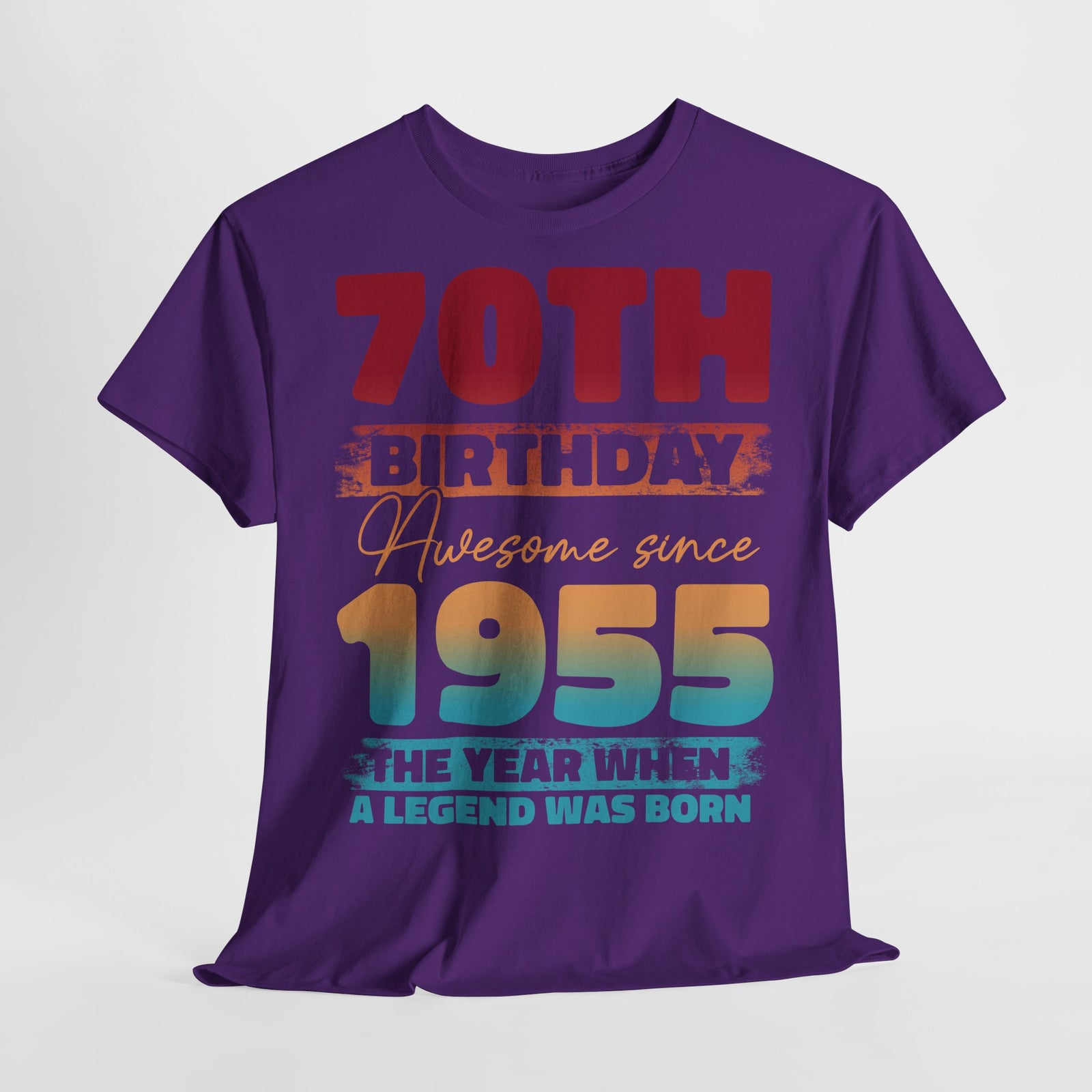70. Geburtstag Vintage Retro Limited Edition Geboren 1955 Legend Was Born Geschenk T-Shirt