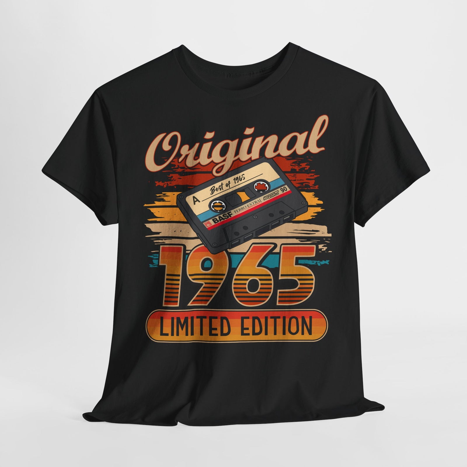 60. Geburtstag Best of 1965 Limited Edition Retro Musik Kassette Geschenk T-Shirt