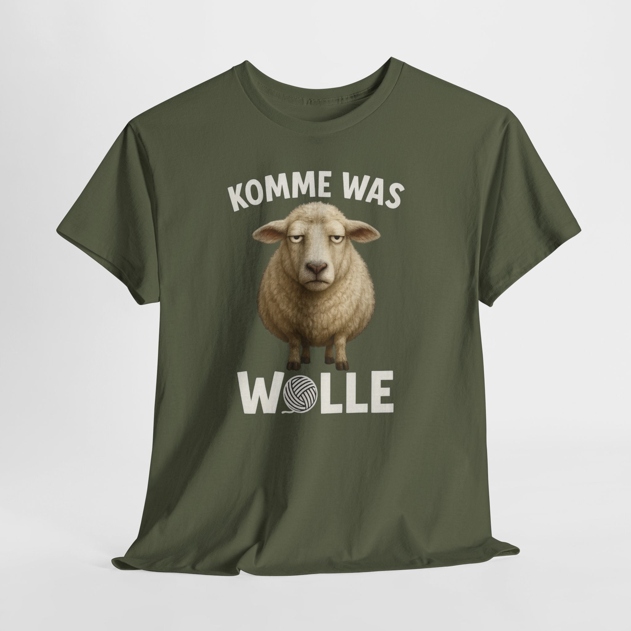 Schaf Schäfer Schafhirte Komme was Wolle Lustiges Witziges T-Shirt