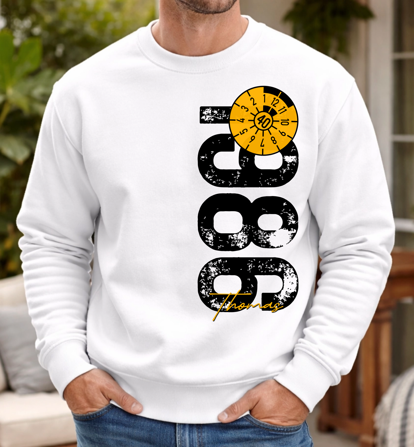 40. Geburtstag Personalisierbar 1986 Zustand entspricht Alter und Laufleistung TÜV Lustiges Mechaniker Geschenk T-Shirt oder Sweatshirt