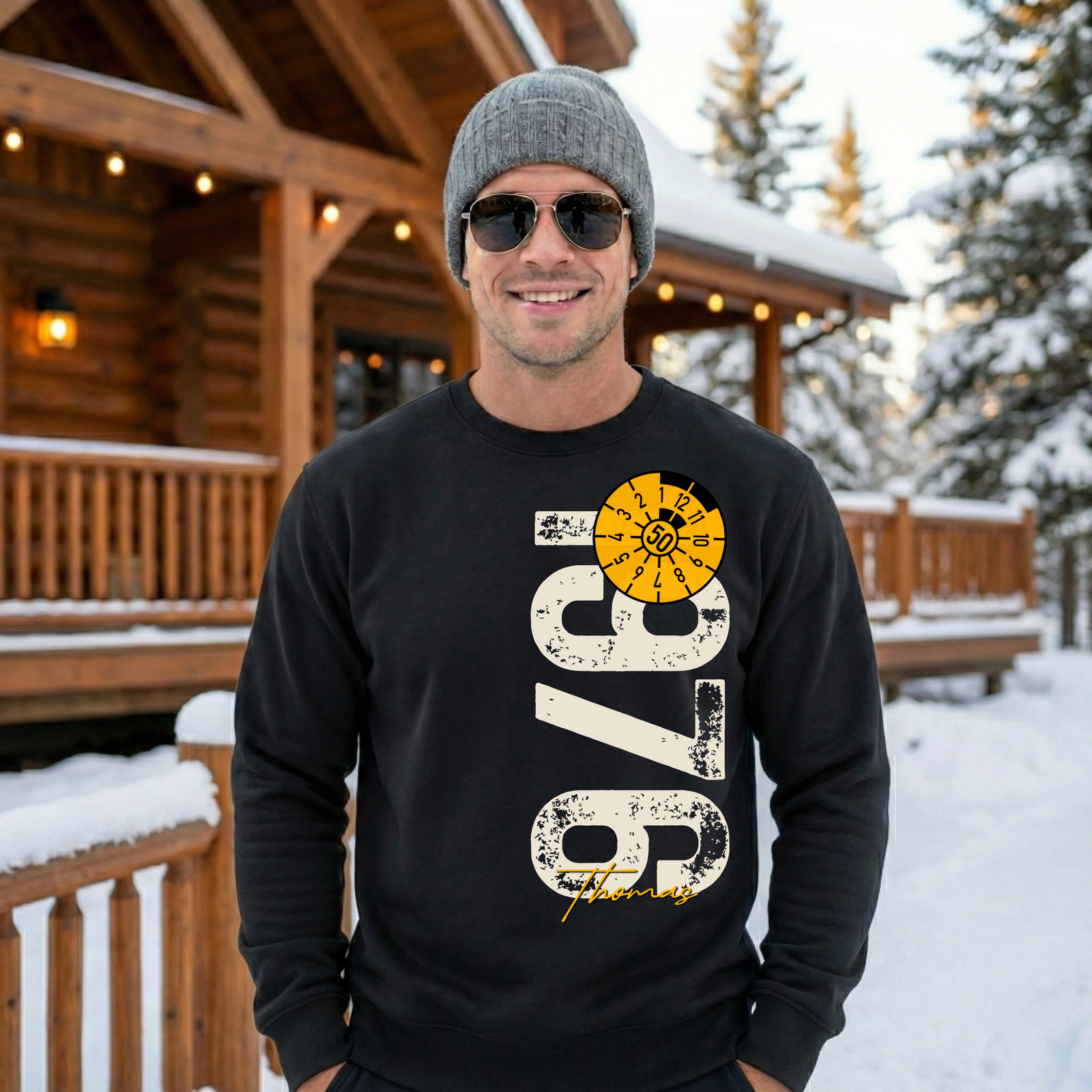 50. Geburtstag Personalisierbar 1976 Zustand entspricht Alter und Laufleistung TÜV Lustiges Mechaniker Geschenk T-Shirt oder Sweatshirt