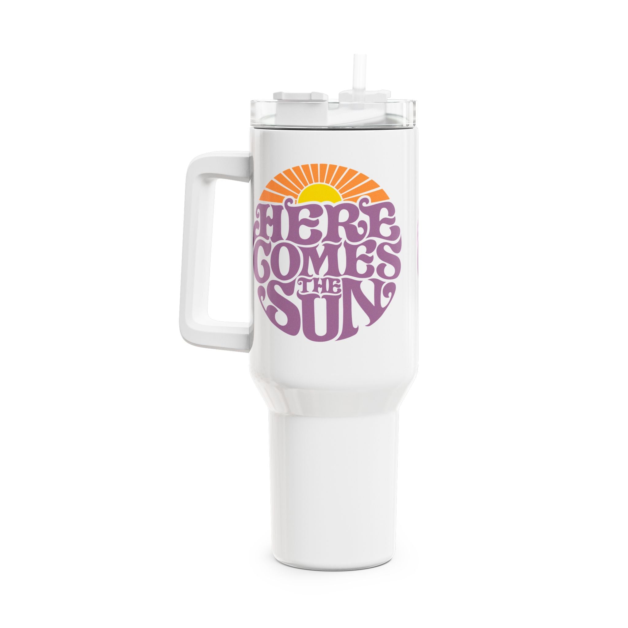 Sonne - Here Comes The Sun -  70s Hippy Style - Cooles Statement - Thermobecher 1,18 Liter