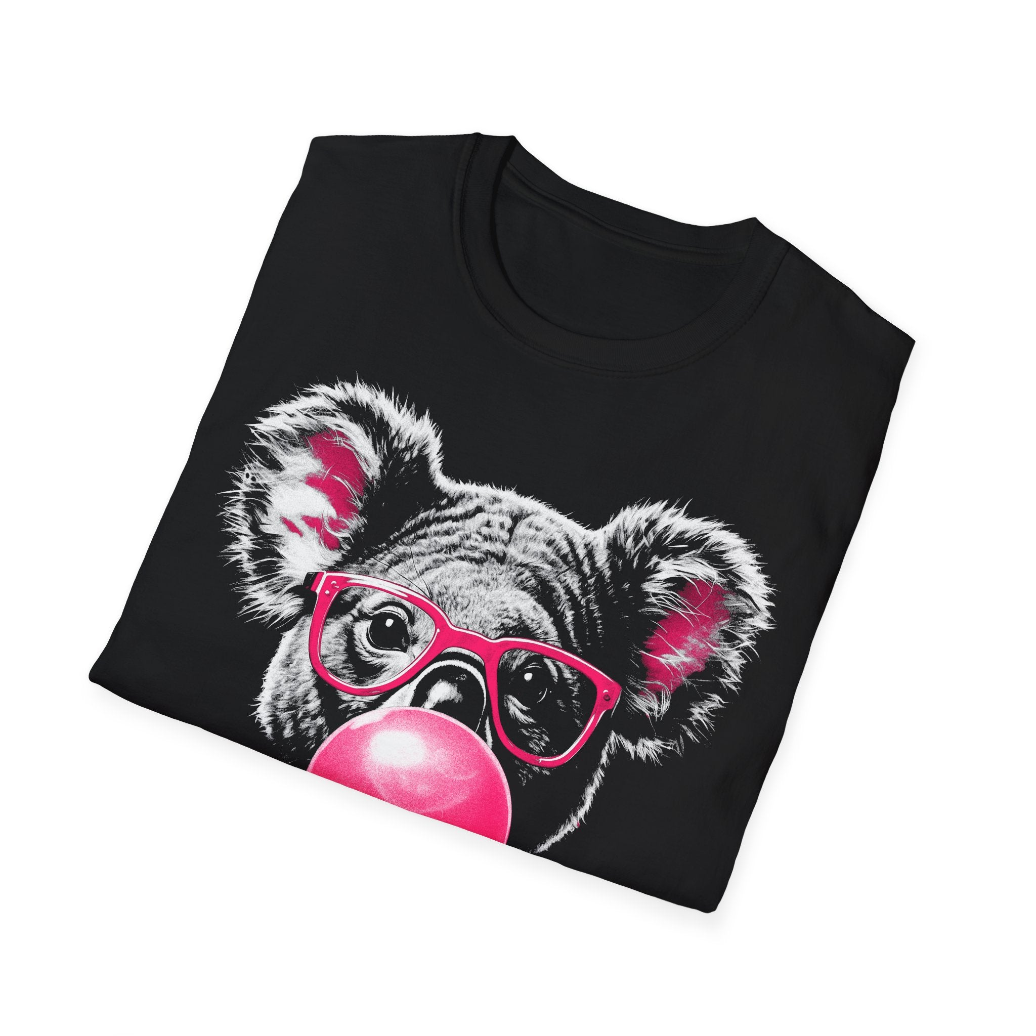 Lustiger Koala Bär mit Kaugummi Blase Unisex T-Shirt