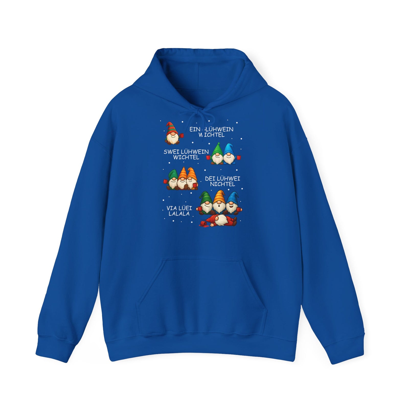 Lustige Glühwein Wichtel – Betrunkene Weihnachtsgnome Unisex Hoodie