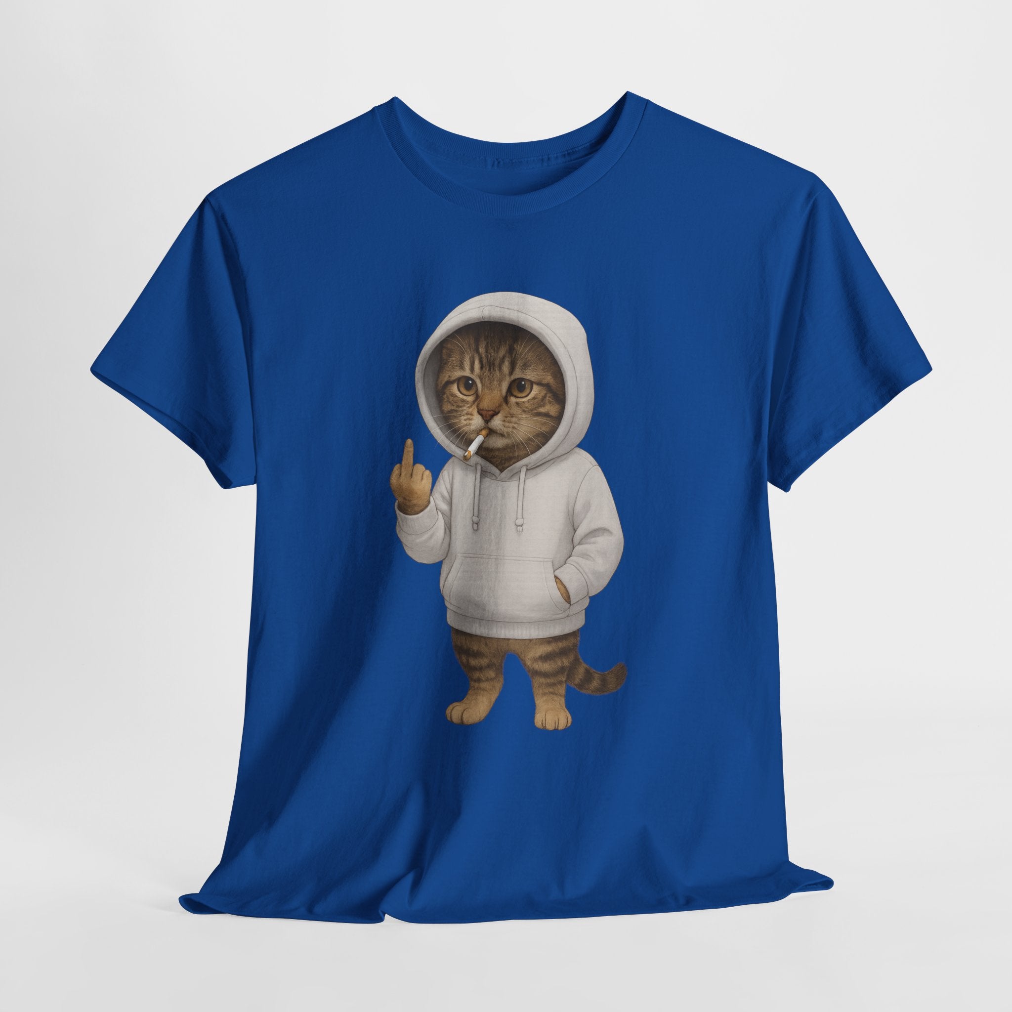 Lustiges Kätzchen mit Mittelfinger Lustig T-Shirt