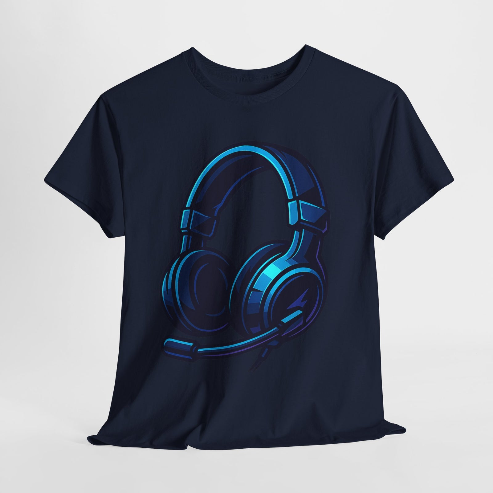 Gaming Headset Neon Glow – Futuristisches Gamer T-Shirt