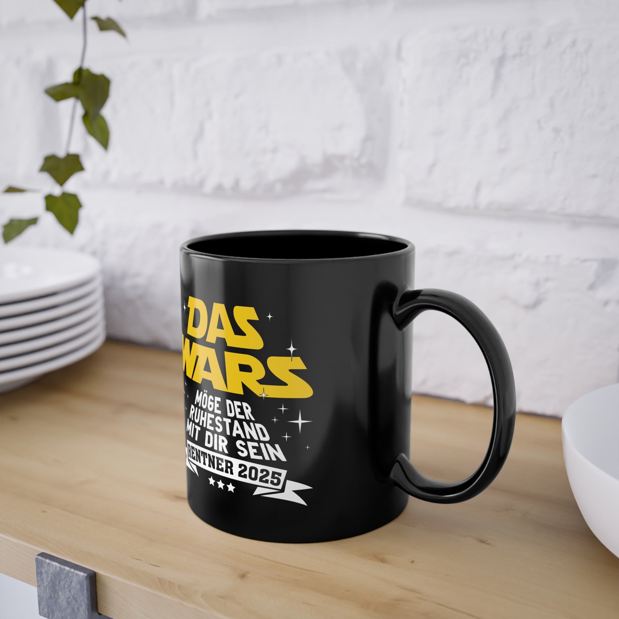 Rente 2025 - DAS WARS - Möge Der Ruhestand Mit Dir Sein - Witzige Kaffee Tasse