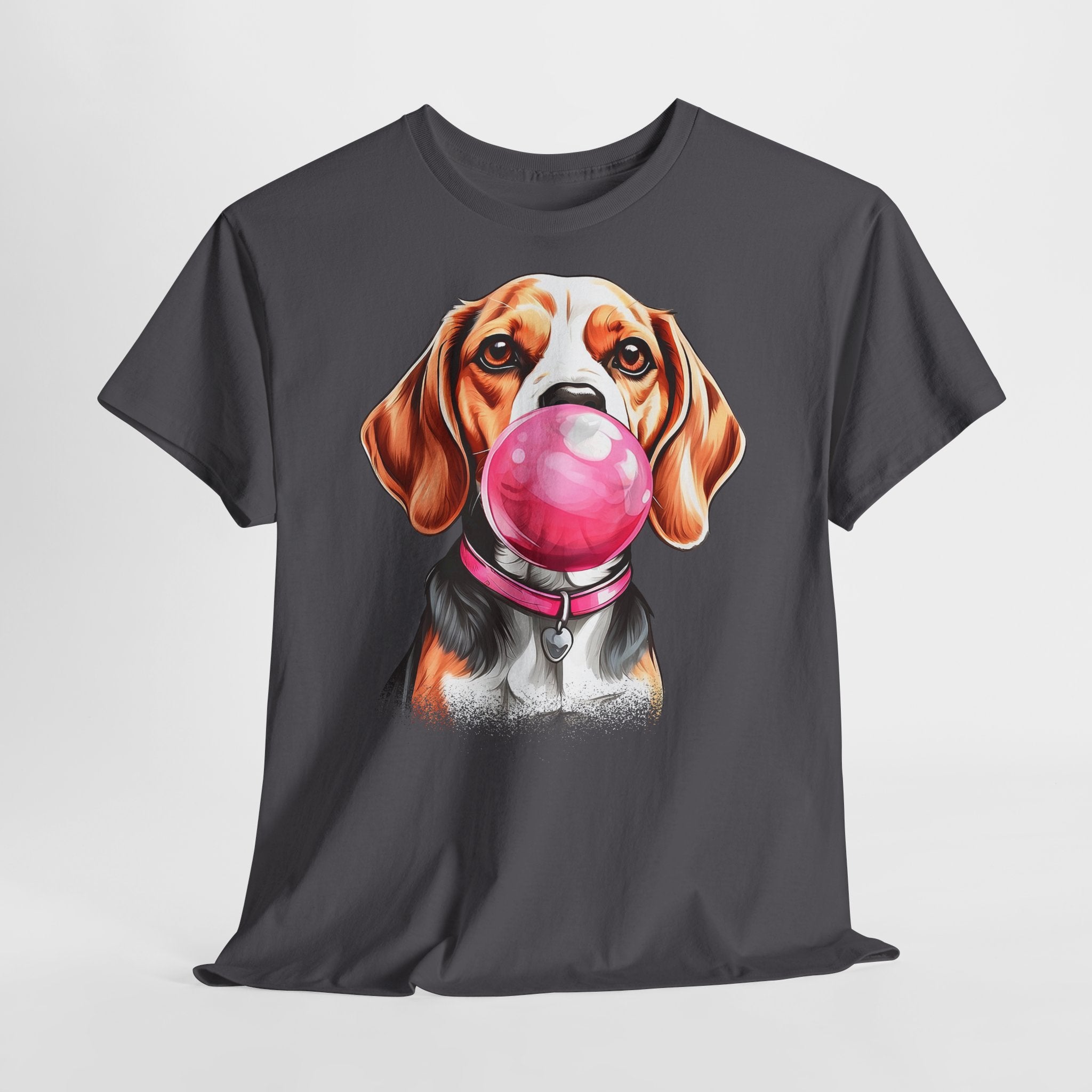 Hundeliebhaber T-Shirt - Lustiger Beagle mit Kaugummi - Beagle Hunde T-Shirt