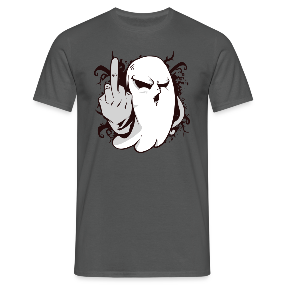 Halloween Geist Mittelfinger - Lustiges Halloween T-Shirt - Anthrazit