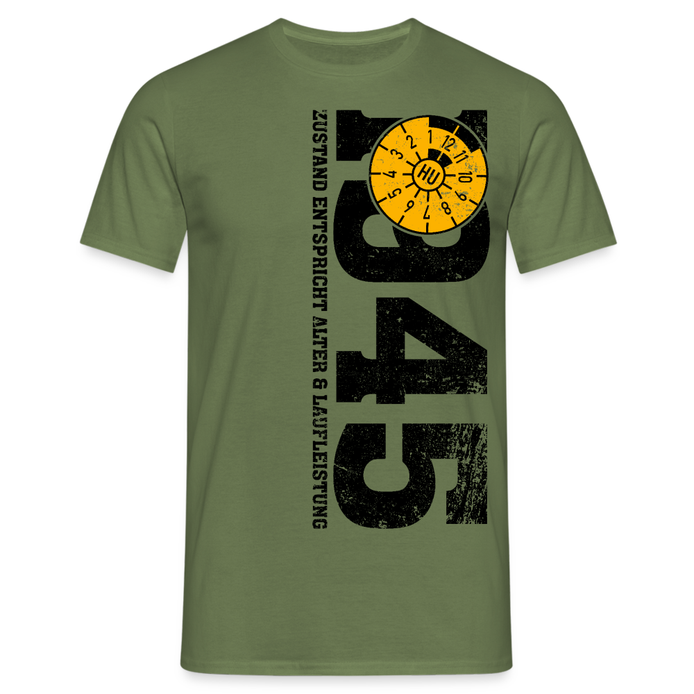 80. Geburtstag  1945 Zustand TÜV Lustiges Mechaniker Geschenk T-Shirt - Militärgrün