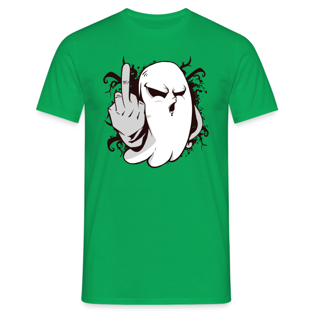 Halloween Geist Mittelfinger - Lustiges Halloween T-Shirt - Kelly Green