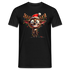 Weihnachten Witziges Rentier als Weihnachtsbaum Lichterkette Lustiges Weihnachts T-Shirt - Schwarz