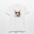 Lustige Katze mit Sonnenbrille - Lustiges Katzen Damen T-Shirt - Weiß