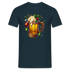 Weihnachten Bier mit Adventskugeln Lustiges Weihnachts T-Shirt - Navy