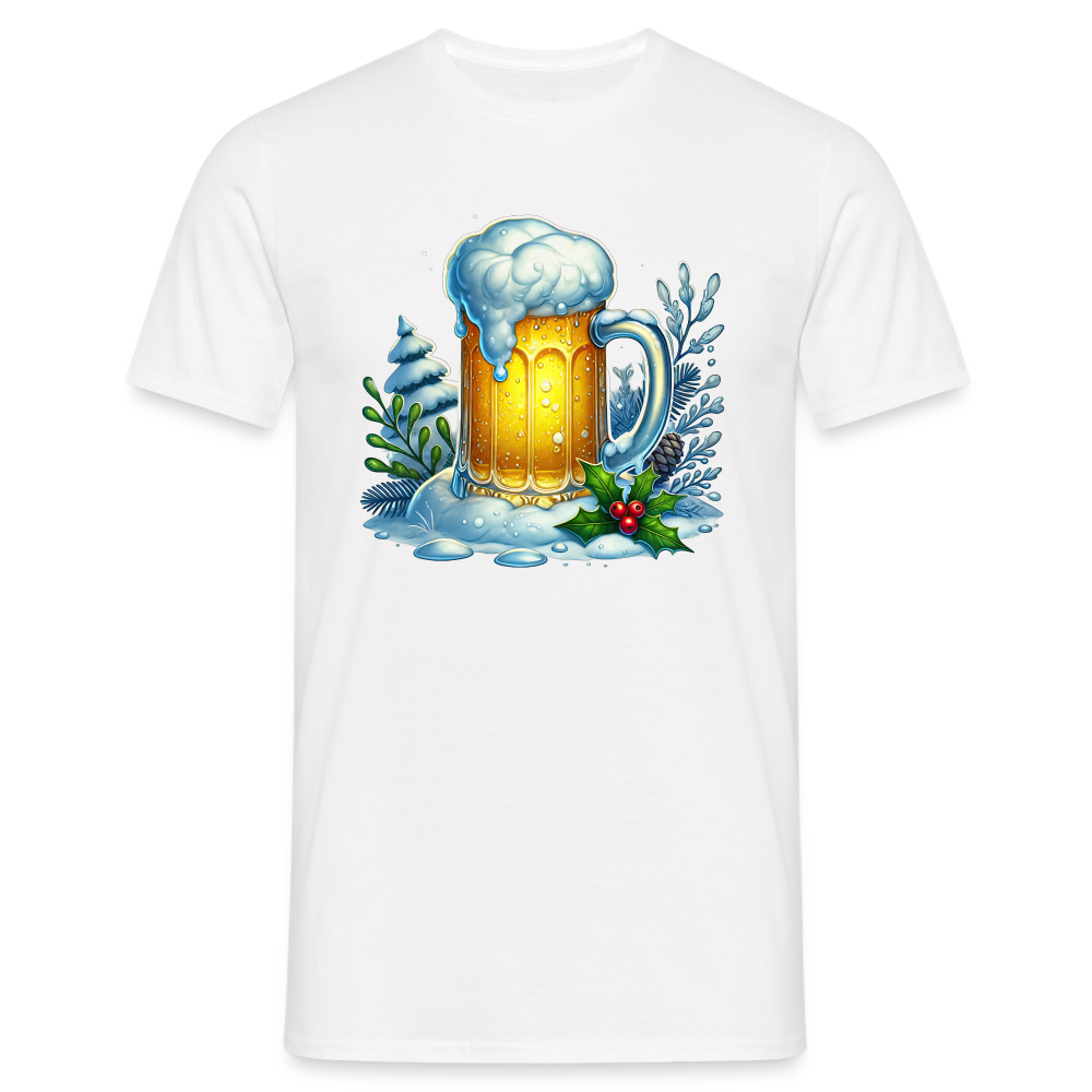 Bier Lustiges Weihnachts T-Shirt - Weiß