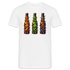 Weihnachten Bier mit Lichterkette Lustiges Weihnachts T-Shirt - Weiß