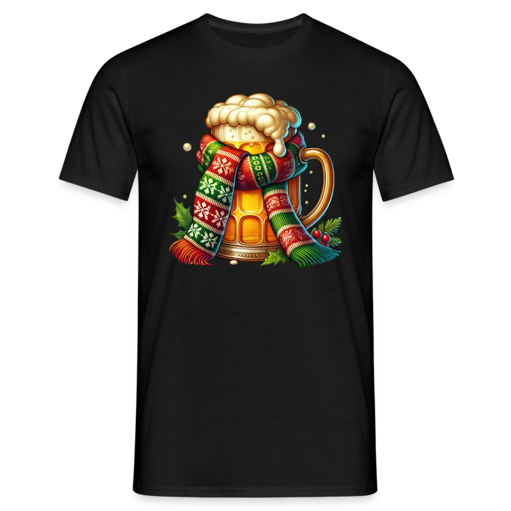 Weihnachten Kostüm Bier Lustiges Weihnachts T-Shirt - Schwarz