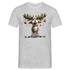 Weihnachten Lustiges Rentier als Weihnachtsbaum Lustiges Weihnachts T-Shirt - Grau meliert