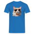 Lustige Katze mit Sonnenbrille - Lustiges Katzen T-Shirt - Royalblau