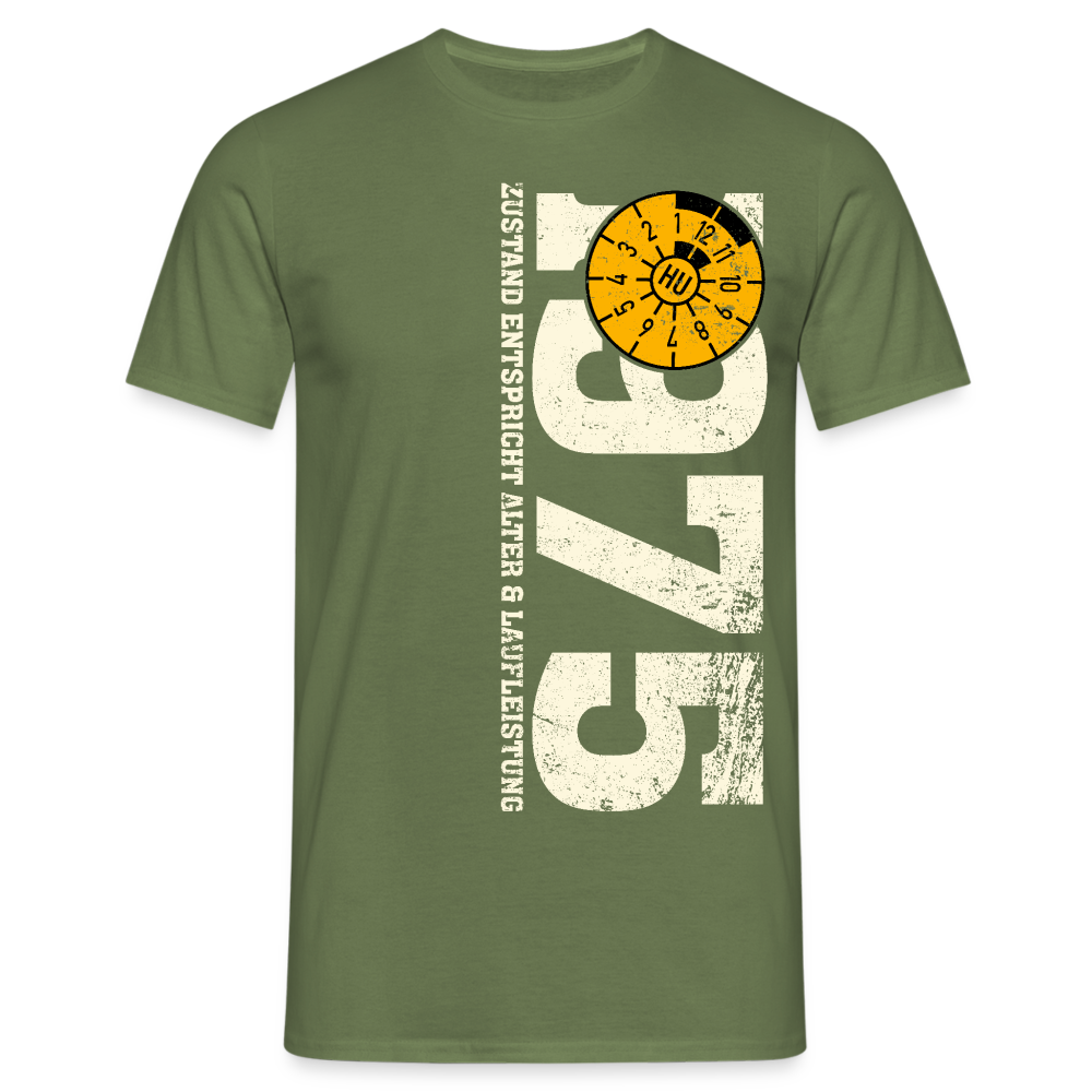 50. Geburtstag 1974 Zustand TÜV Lustiges Mechaniker Geschenk T-Shirt - Militärgrün