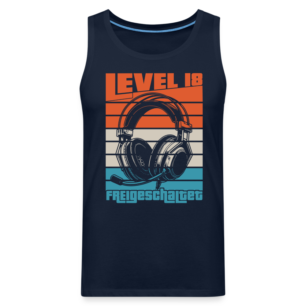 18. Geburtstag LEVEL 18 freigeschaltet Gamer Gaming - Lustiges Geschenk Tank Top - Navy