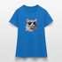 Lustige Katze mit Sonnenbrille - Lustiges Katzen Damen T-Shirt - Royalblau