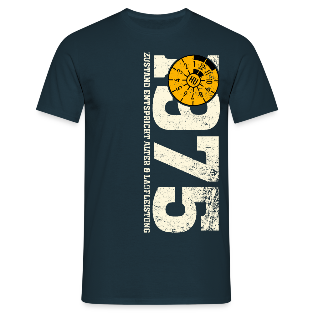 50. Geburtstag 1974 Zustand TÜV Lustiges Mechaniker Geschenk T-Shirt - Navy