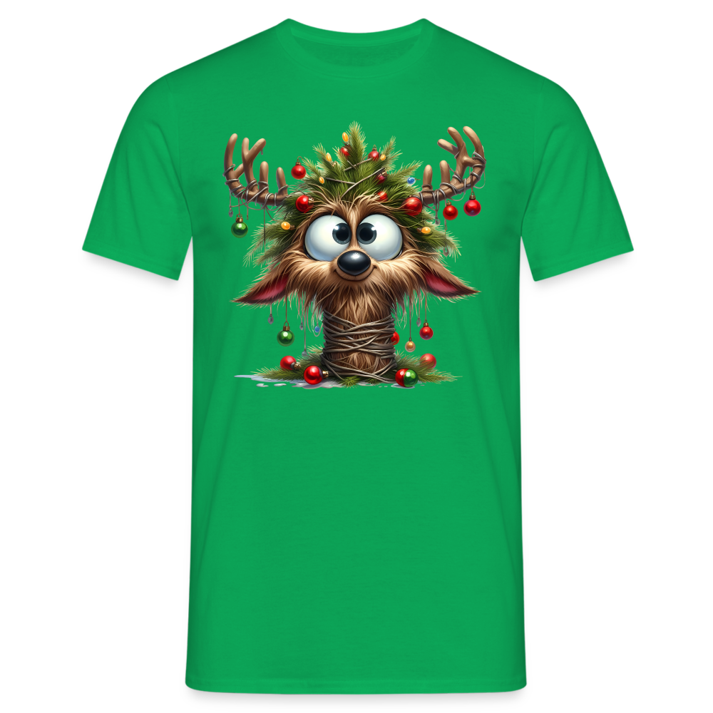 Weihnachten Witziges Rentier mit Weihnachtsbaum Lustiges Weihnachts T-Shirt - Kelly Green