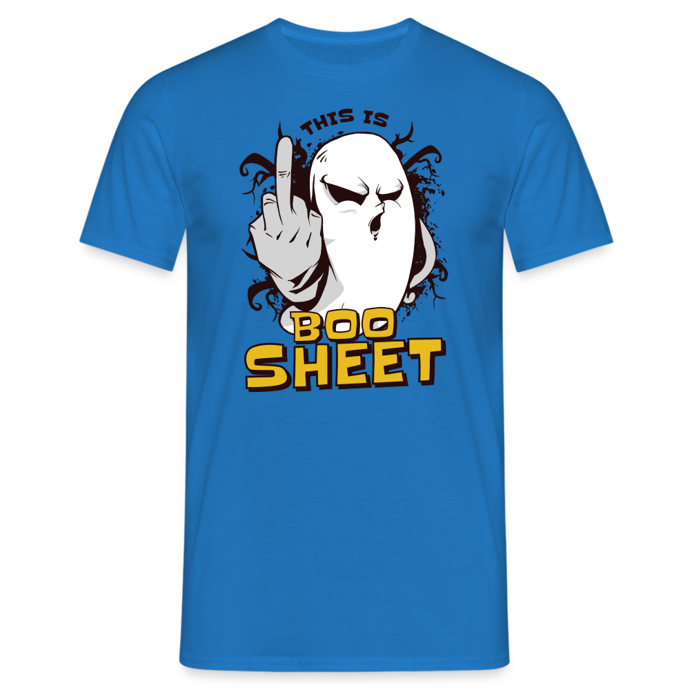 Halloween Geist Mittelfinger Boo Sheet - Lustiges Halloween T-Shirt - Royalblau