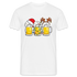 Weihnachten Weihnachtsmann Santa Rentier Bier Lustiges Weihnachts T-Shirt - Weiß