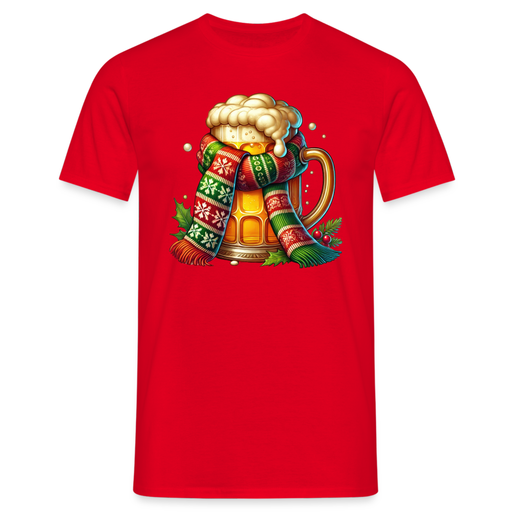 Weihnachten Kostüm Bier Lustiges Weihnachts T-Shirt - Rot