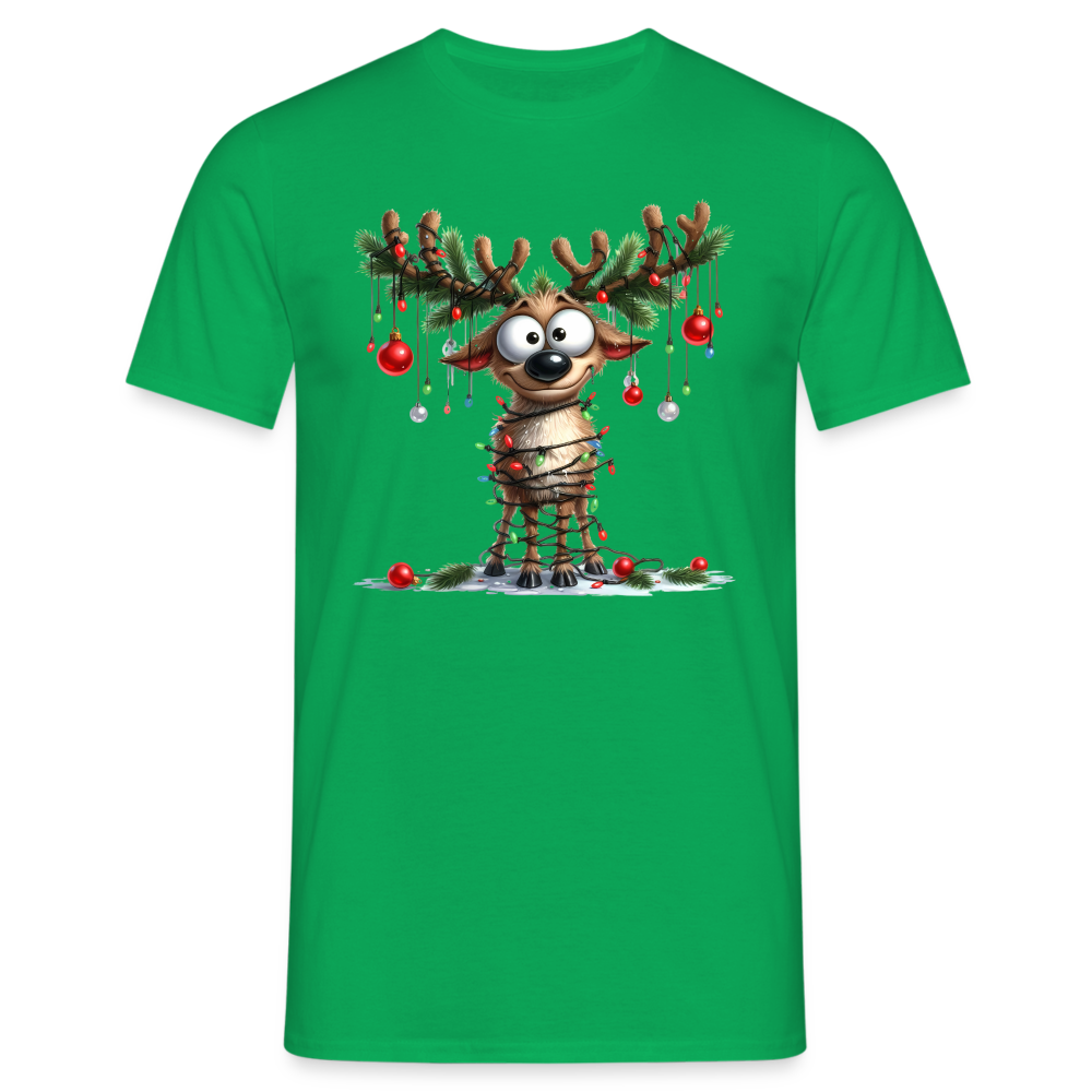 Weihnachten Lustiges Rentier als Weihnachtsbaum Lustiges Weihnachts T-Shirt - Kelly Green