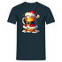 Bier als Weihnachtsmann Santa Lustiges Weihnachts T-Shirt - Navy