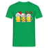 Weihnachten Weihnachtsmann Santa Rentier Bier Lustiges Weihnachts T-Shirt - Kelly Green