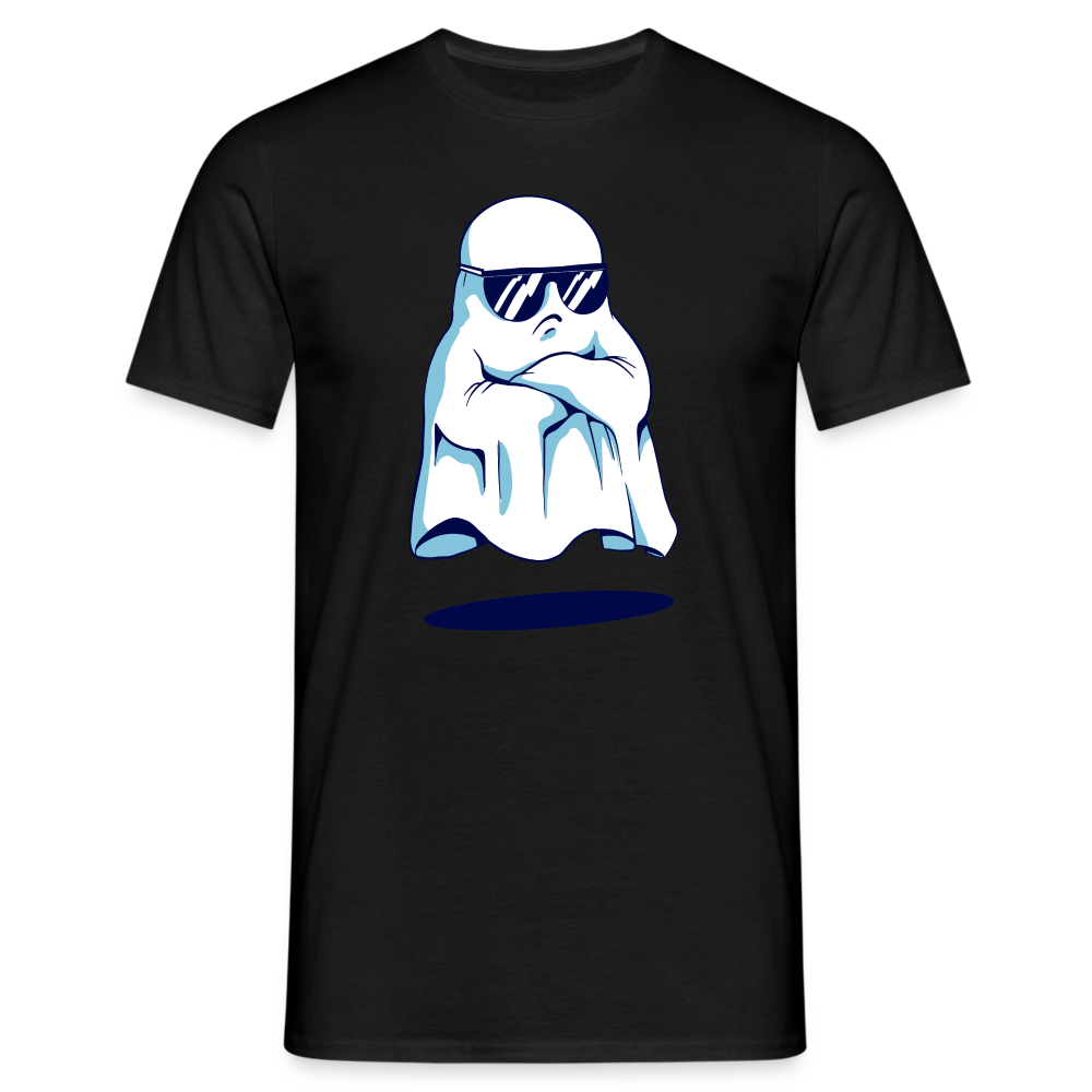 Halloween Geist  mit Sonnenbrille - Lustiges Halloween T-Shirt - Schwarz