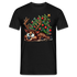 Weihnachten Lustiges Rentier Liegt unter Weihnachtsbaum Lustiges Weihnachts T-Shirt - Schwarz