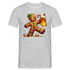 Lebkuchen Gingerbread mit Bier Lustiges Weihnachts T-Shirt - Grau meliert