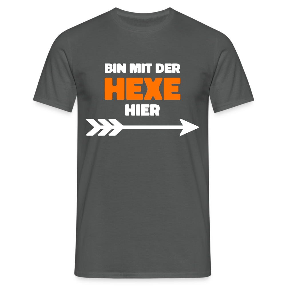 Halloween Shirt - Bin mir der Hexe hier - Lustiges T-Shirt - Anthrazit