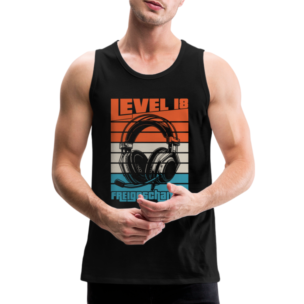 18. Geburtstag LEVEL 18 freigeschaltet Gamer Gaming - Lustiges Geschenk Tank Top - Schwarz