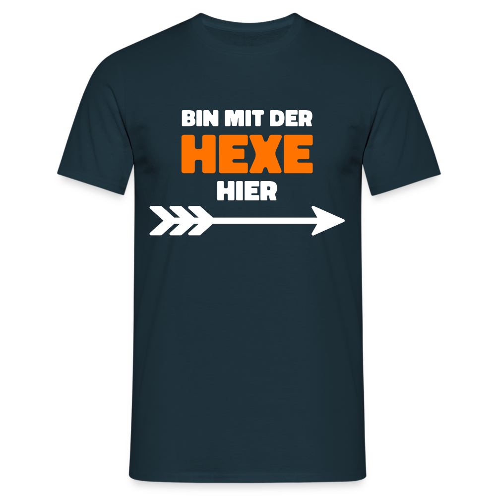 Halloween Shirt - Bin mir der Hexe hier - Lustiges T-Shirt - Navy