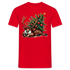 Weihnachten Lustiges Rentier Liegt unter Weihnachtsbaum Lustiges Weihnachts T-Shirt - Rot