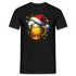 Weihnachten Bier mit Santa Weihnachtsmann Mütze Lustiges Weihnachts T-Shirt - Schwarz